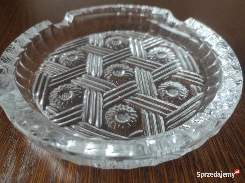 Popielniczka kryształowa stare szkło PRL podlaskie Białystok