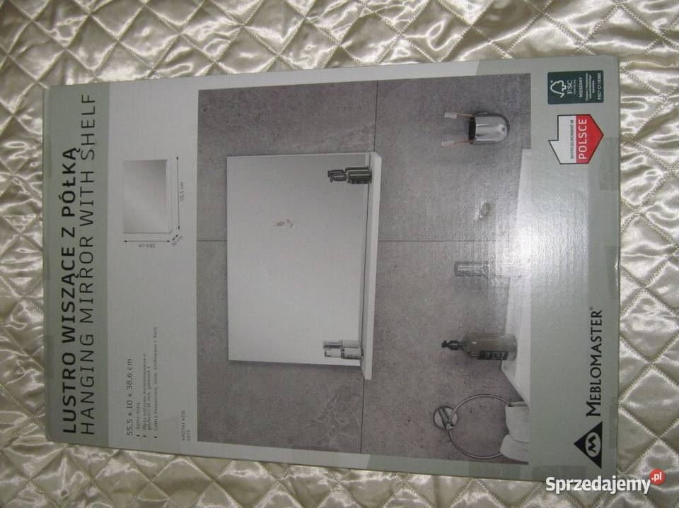 Lustro wiszące z półką Nowe Lustra Baranowo