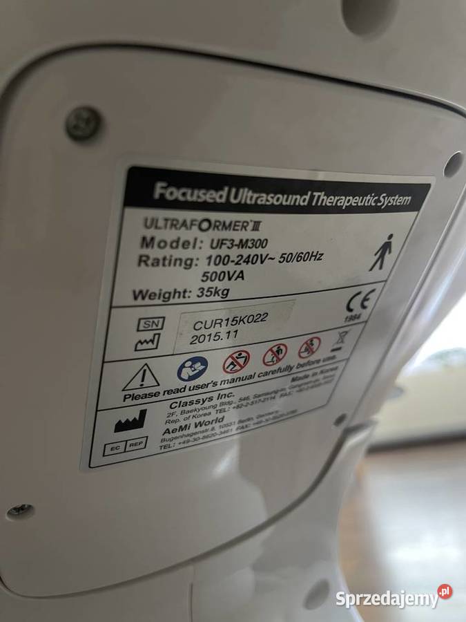 HIFU Ultraformer III sprzęt medyczny Sprzęt medyczny Kielce