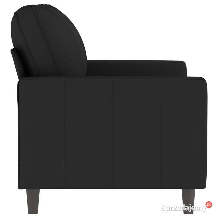 Sofa 2osobowa czarna 120 tapicerowana aksamitem Warszawa