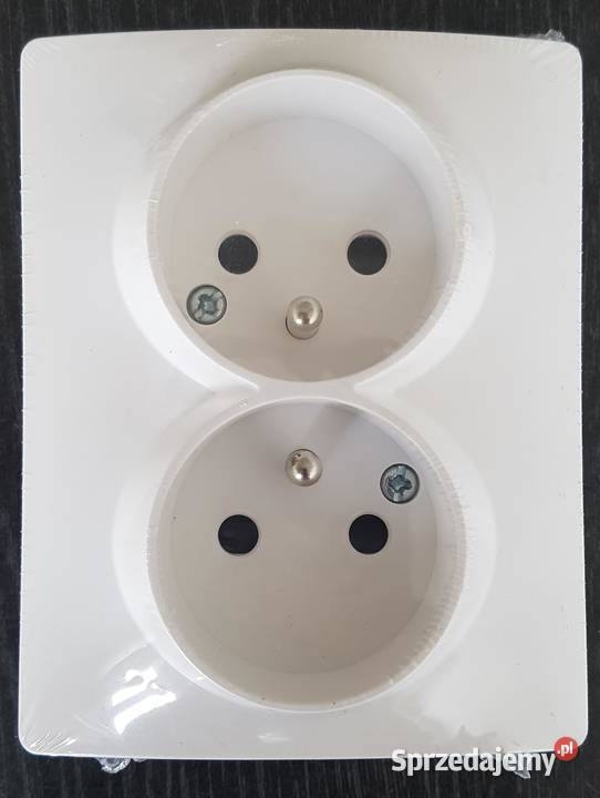 Gniazdo elektryczne podwójne z bolcem MIRAGE Budownictwo i akcesoria Legnica