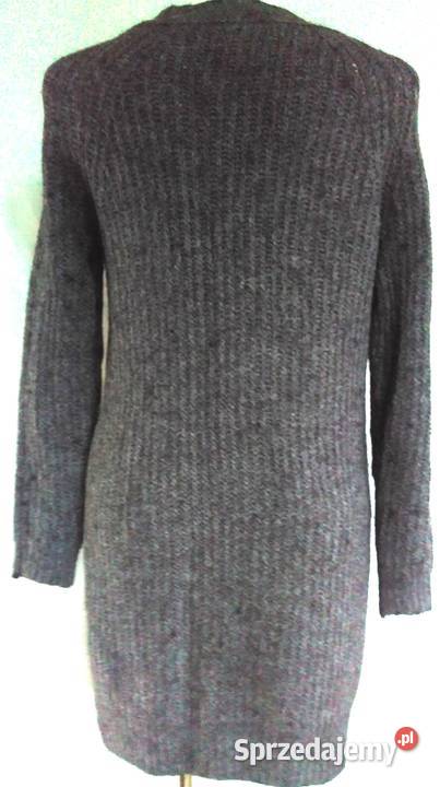 Sweter szary Rozpinany damski Kardigan DŁUGI r Białystok
