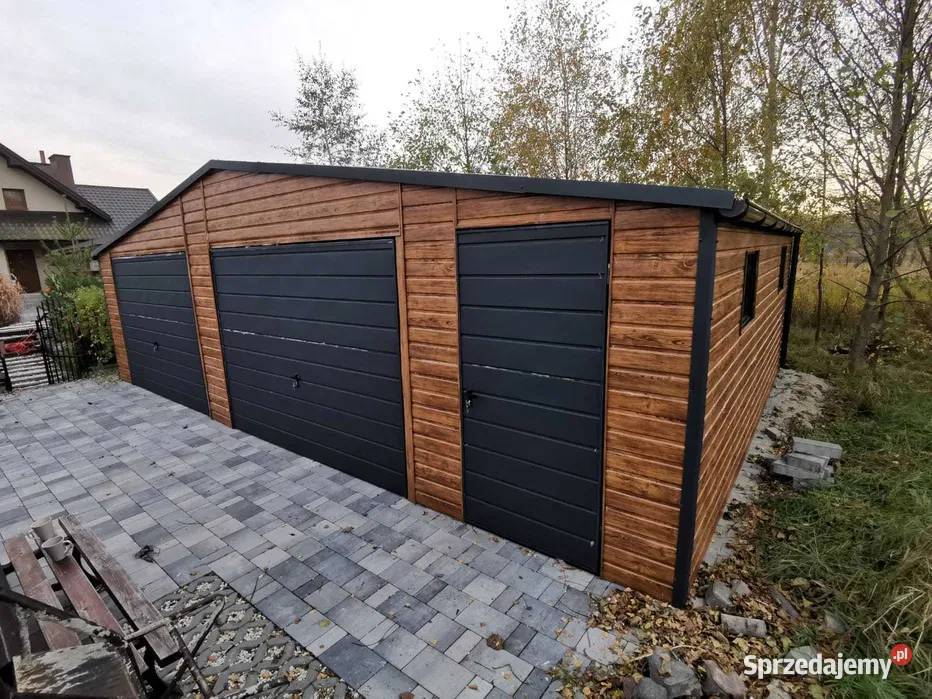 Garaż blaszany 9x6 drewnopodobny obróbki Kraków