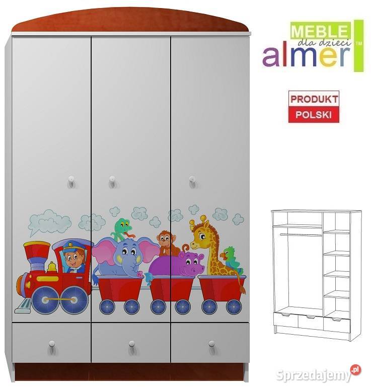 POCIĄG 5 N10 szafa dziecięca 120x53 w190 Goleniów