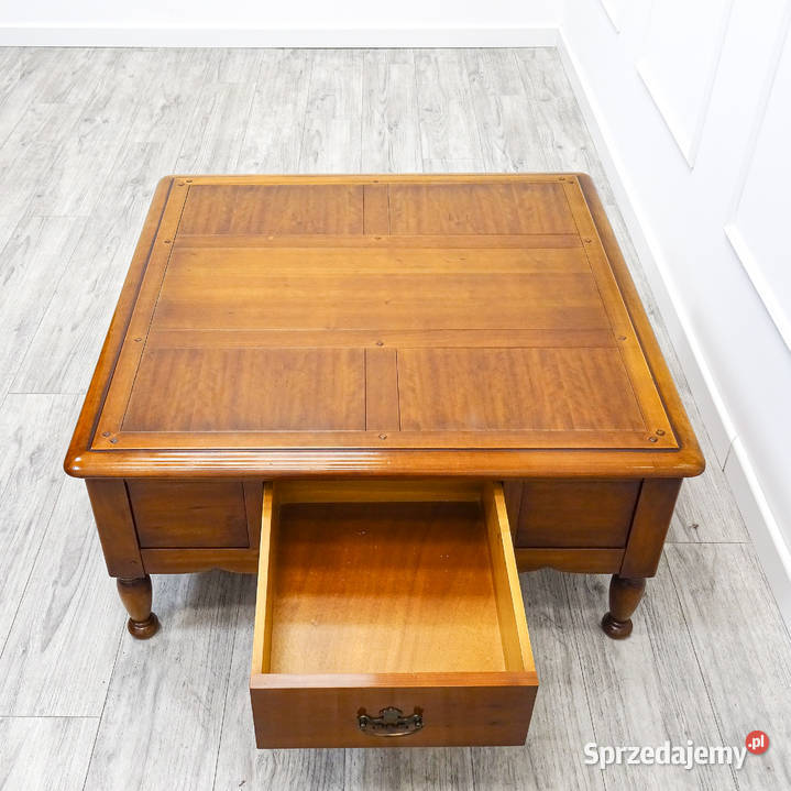 Drewniana ŁAWA skandynawska blat KWADRAT stolik Kalisz