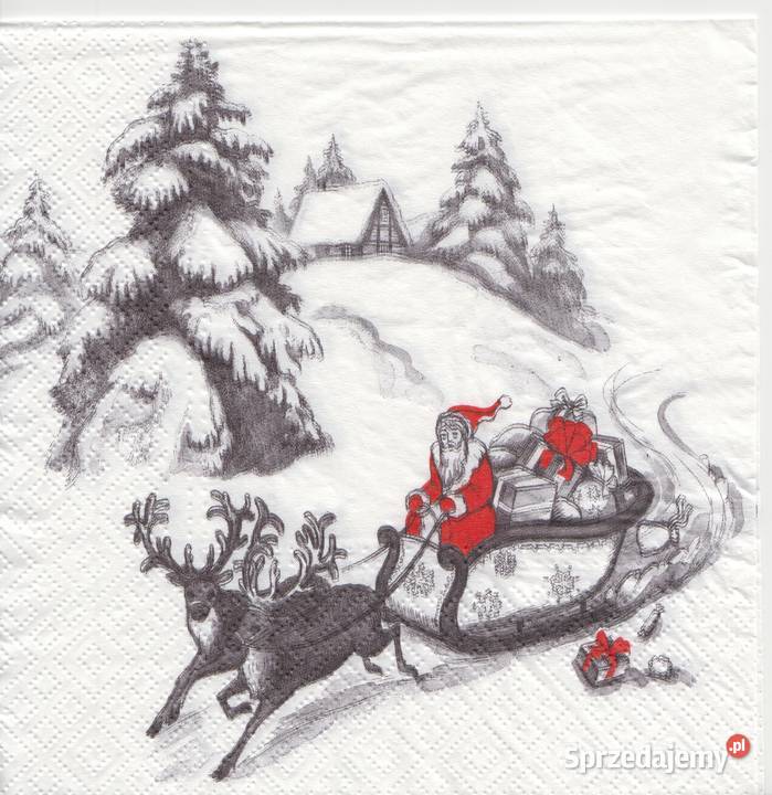 Decoupage serwetki Boże narodzenie 9 sztuk Rękodzieło Skarżysko-Kamienna