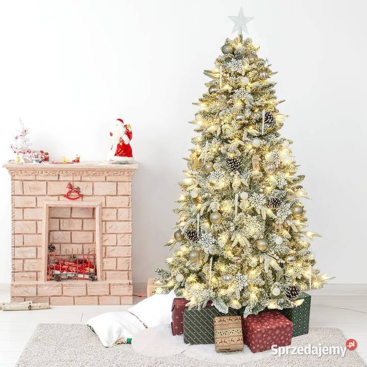 Choinka sztuczna DEWUR 180 ozdoby oświetlenie małopolskie Jadowniki