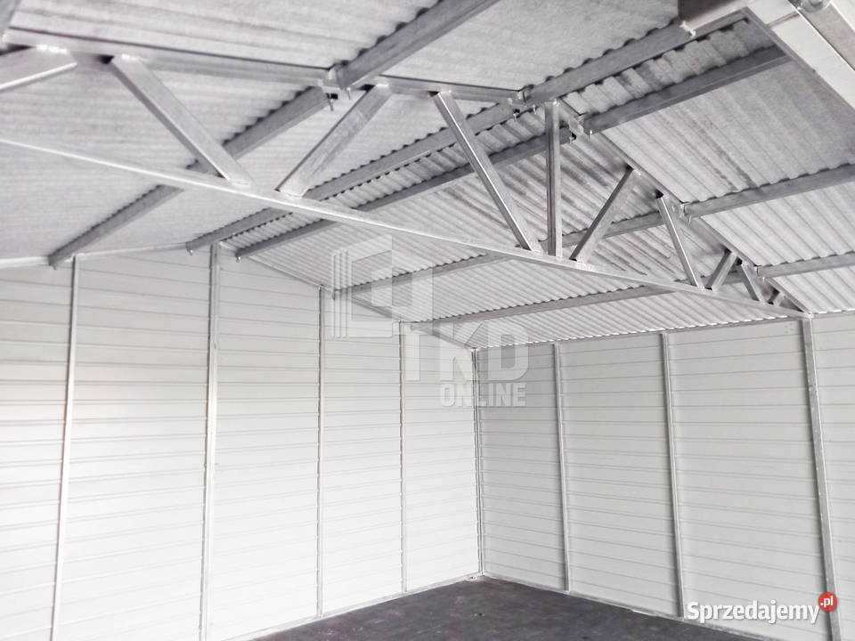 Garaż Blaszany 5x6 Brama drzwi okno rynny TKD117 Wieliczka sprzedam