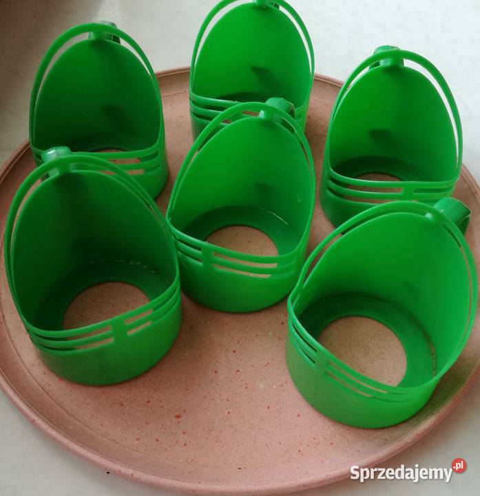 Uchwyty koszyczki do szklanek plastikowekomplet AGD drobne łódzkie Łódź