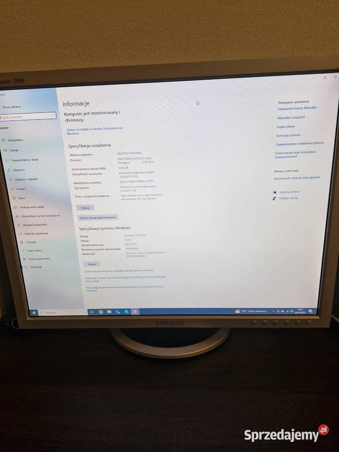Komputer Stacjonarny z Monitorem Samsung Biłgoraj