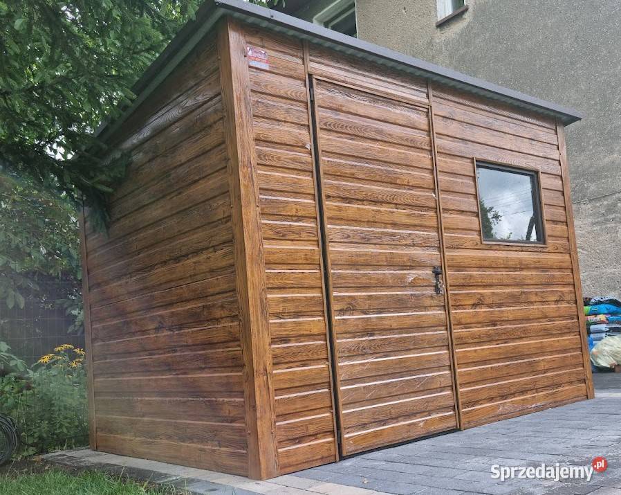 Garaż Blaszany Grafitowy do ogrodu na działkę  Rypin