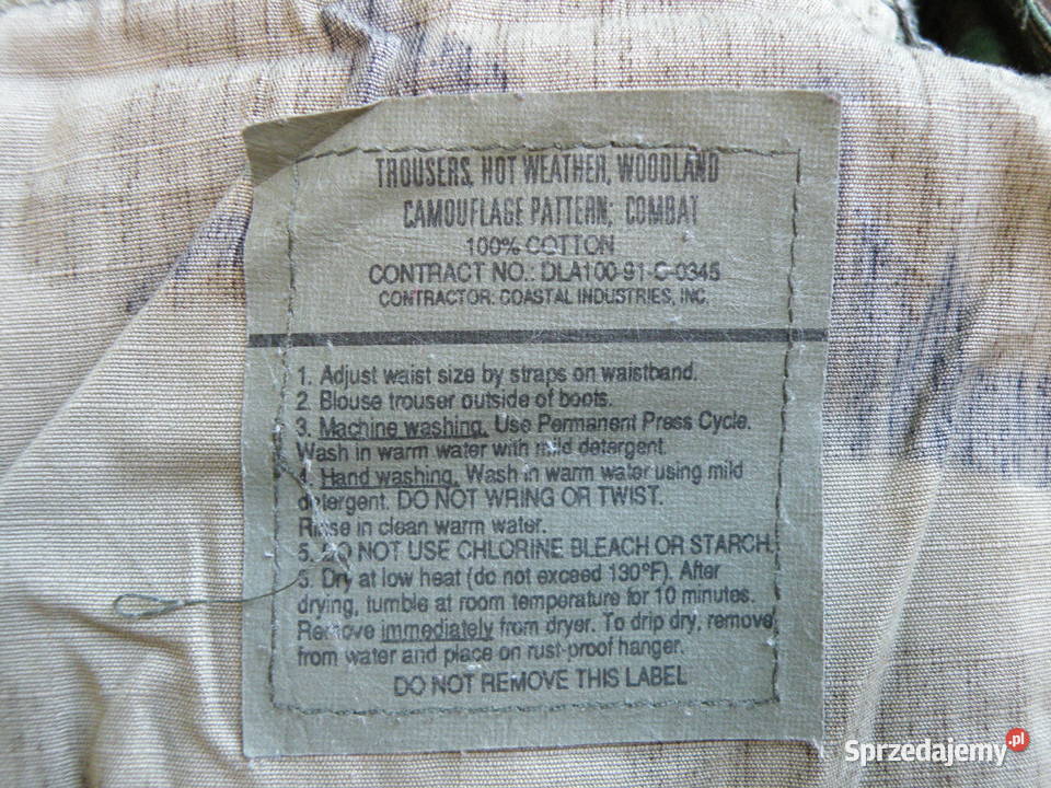 Spodnie BDU woodland medium regular cotton 91r Wrocław