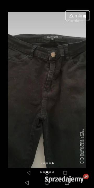 Czarne spodnie damskie Rozmiar 40(L) łódzkie