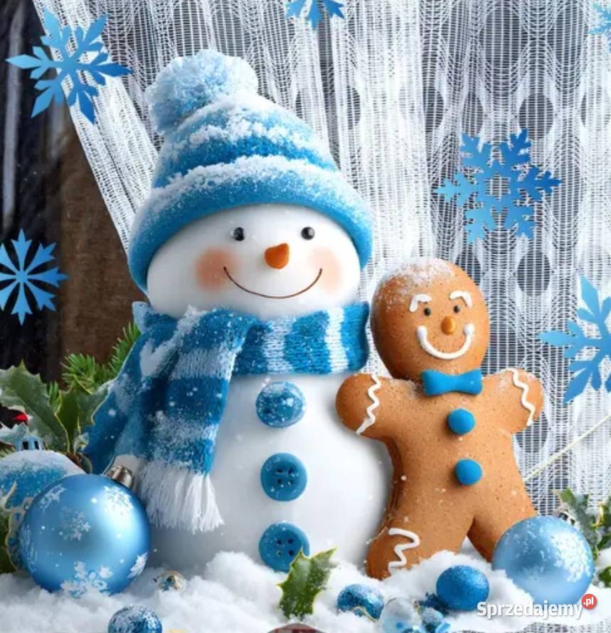 Naklejka świąteczna na okno szybę dekoracja Kalisz