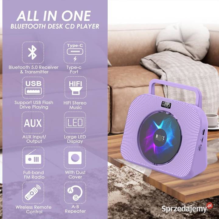 Gueray Odtwarzacz CD radio z Bluetooth śląskie Zawiercie