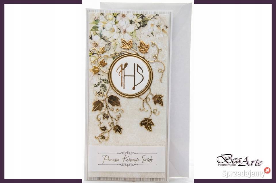 Kartka Pamiątka Pierwszej Komunii świętej duża Łysa Góra