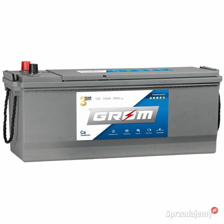Akumulator GROM DTR 140Ah 850A EN LEWY PLUS ciężarowe Warszawa