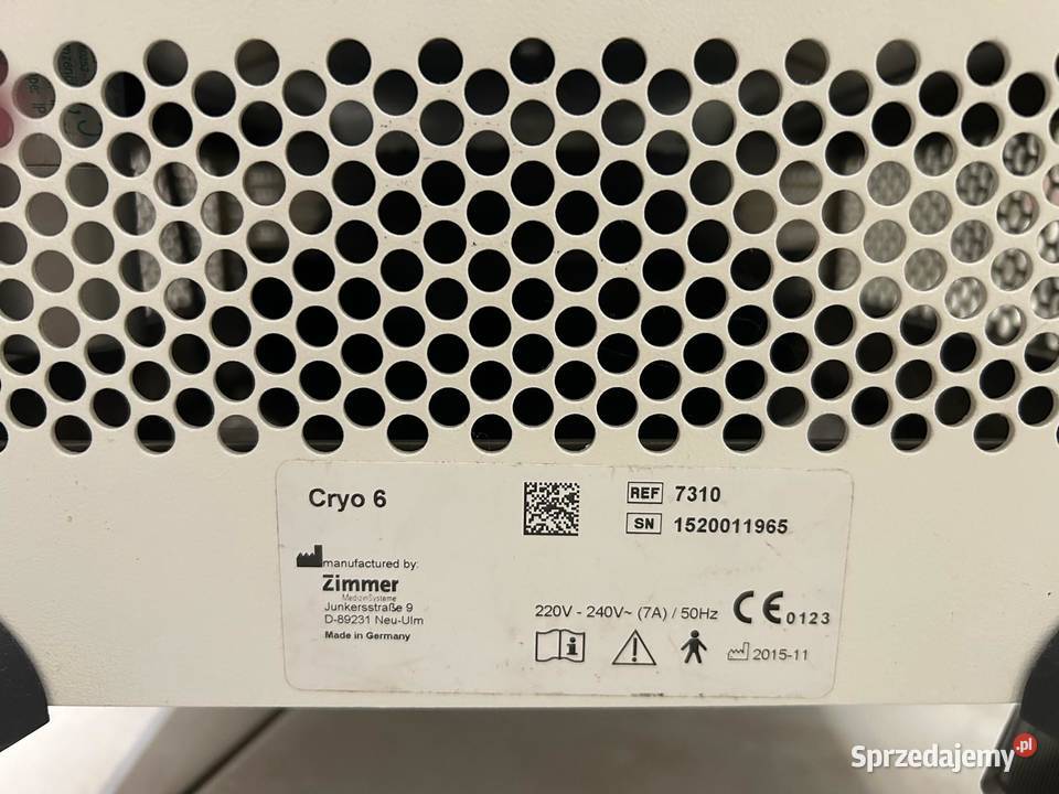 Chłodziarka medyczna ZIMMER Cryo 6 małopolskie Kraków