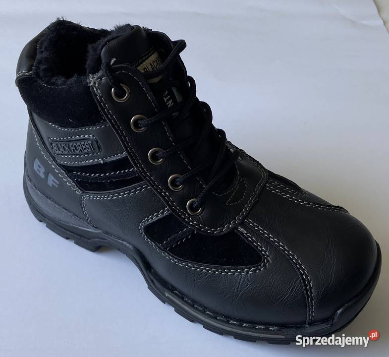 Czarne młodzieżowe ocieplane buty rozmiar 36 Żyrardów