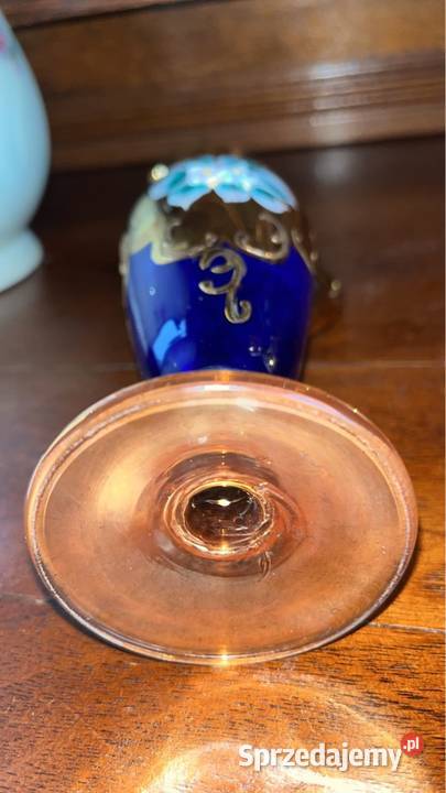 Amfora Bohemia Kobaltowe szkło Ręcznie wykonany Gdańsk