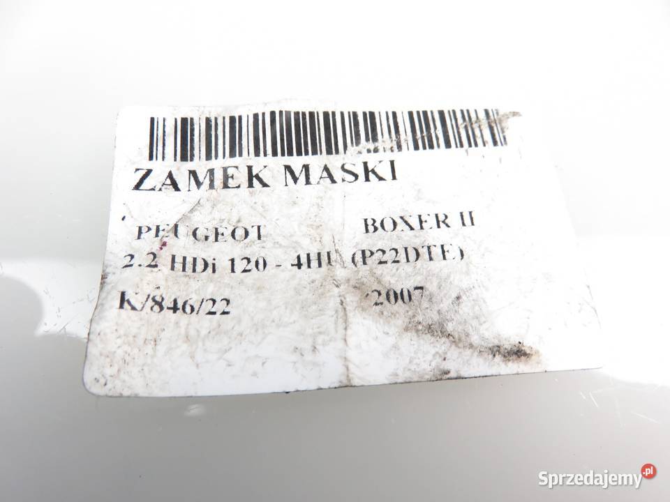 ZAMEK MASKI PEUGEOT BOXER II