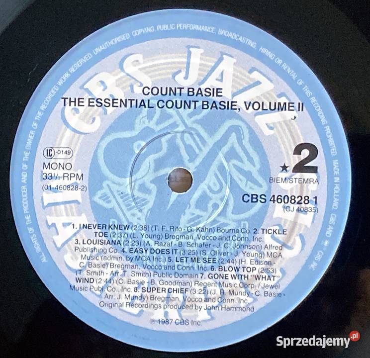 Count Basie The Essential Count Basie Volume 2 płyta winylowa zachodniopomorskie Szczecin sprzedam