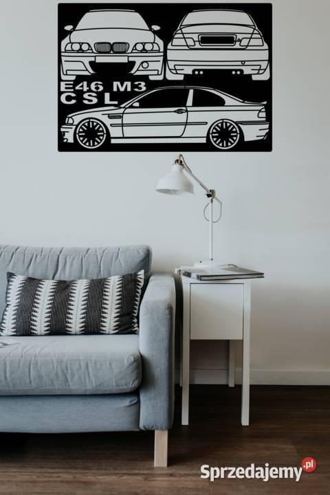 BMW E46 M3 grafika ścienna mdf Obrazki i obrazy Świerklaniec