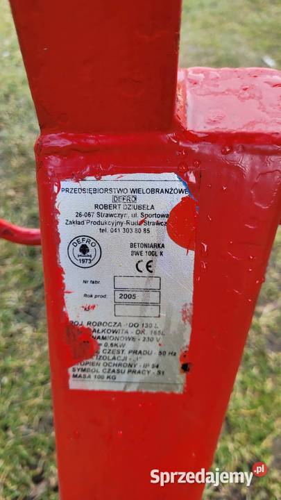 betoniarka Defro 150l Pozostałe śląskie Żuraw