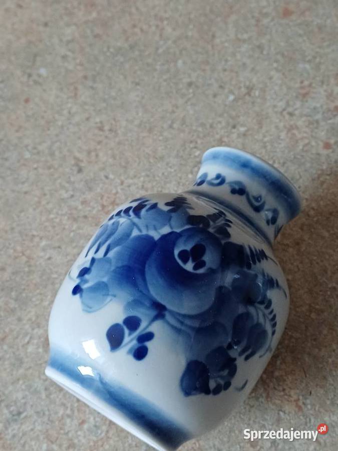 wazonik ręcznie malowany Porcelana i szkło małopolskie Nowy Targ
