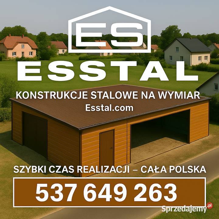 Garaż Blaszany Brama Otwarty WjazdJednospadowy Krasnystaw