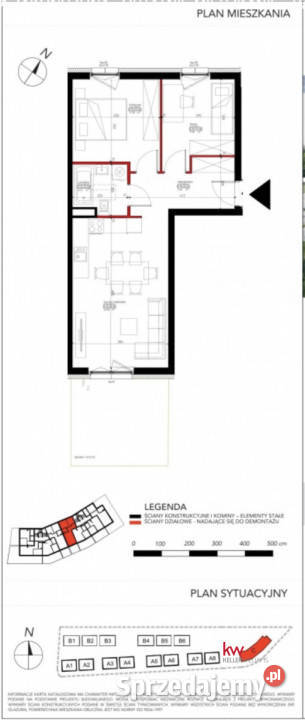 Mieszkanie Wrocław Melisowa 5812m2 2 pok Liczba pokoi 3