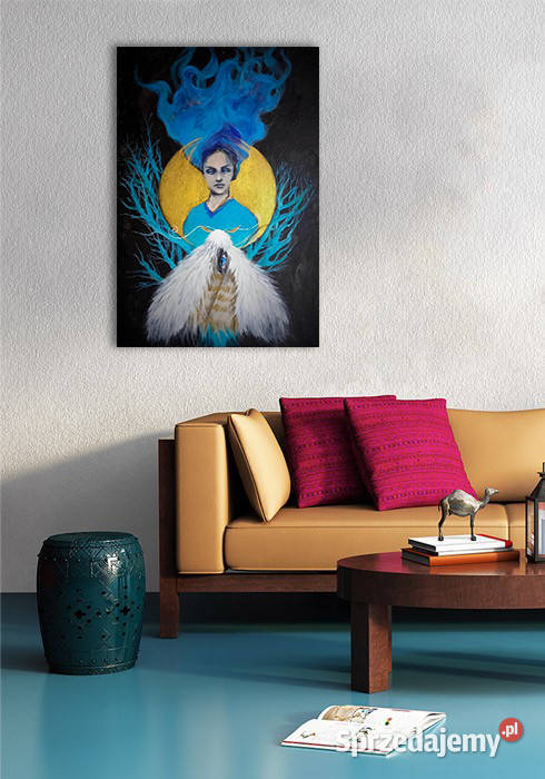 ŚWIATŁO KSIĘŻYCA obraz na płótnie artystki śląskie Katowice sprzedam