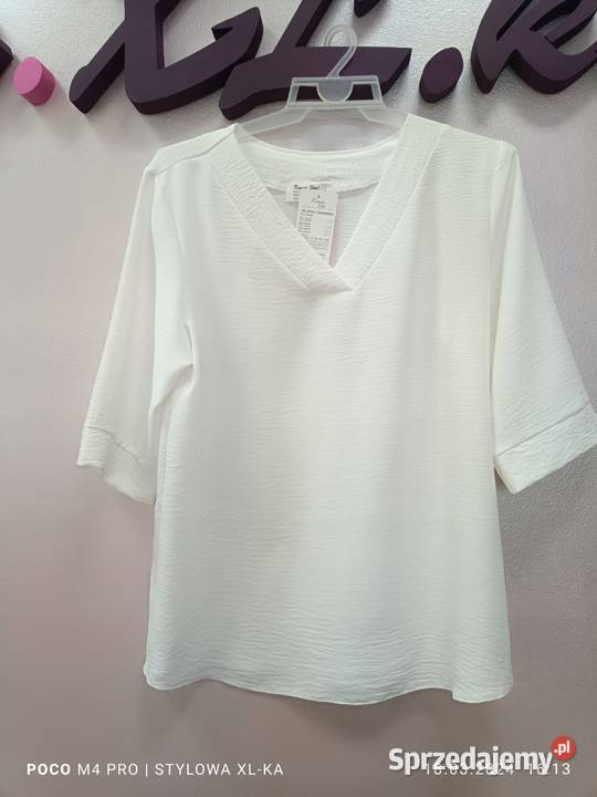 Bluzka TOP Kasia Styl biała 4XL 48 136 biust Wieluń sprzedam