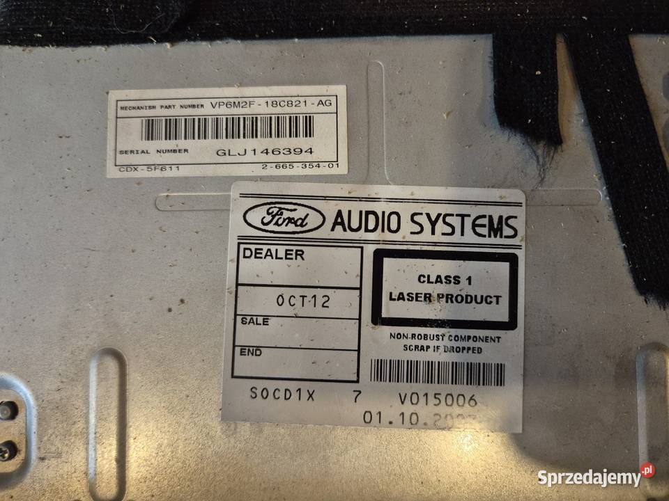 Radio sony CDX FS34XAF ford smax z kodem Marki sprzedam