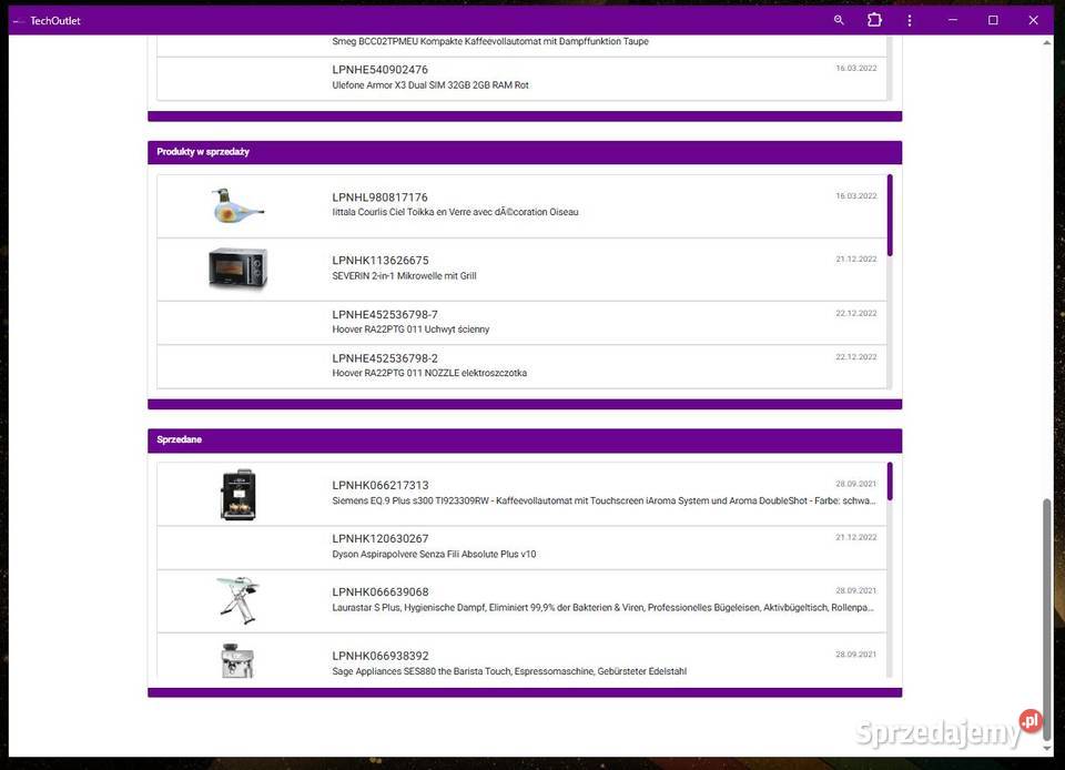 Likwidacja firmy Zwroty Amazon outlet system Rzeszów sprzedam