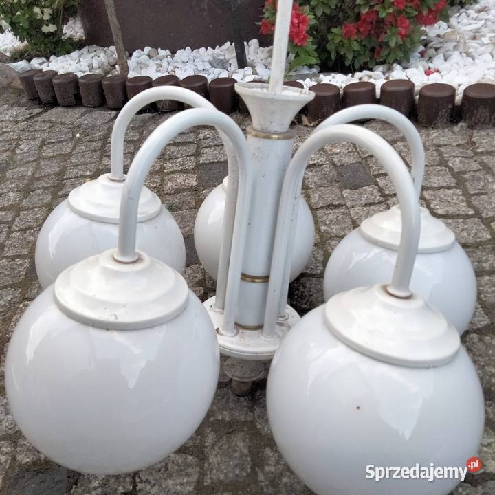 Żyrandol ceramiczny PRL wielkopolskie Ostrów Wielkopolski