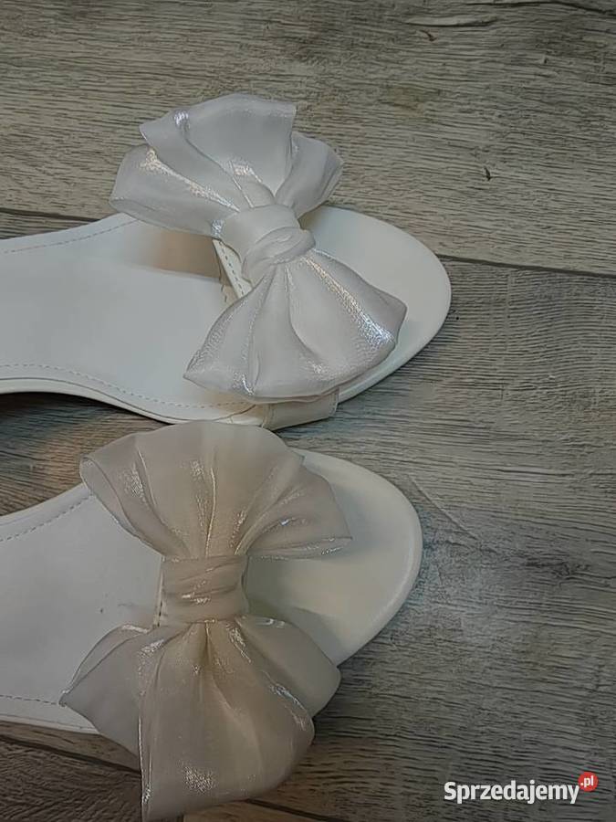 42 Ekskluzywne białe ślubne sandałki czółenka 27cm Kraków