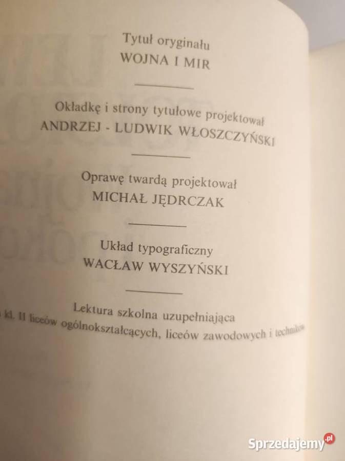 Wojna i pokój Lew Tołstoj 1234 tomy miękka Kielce