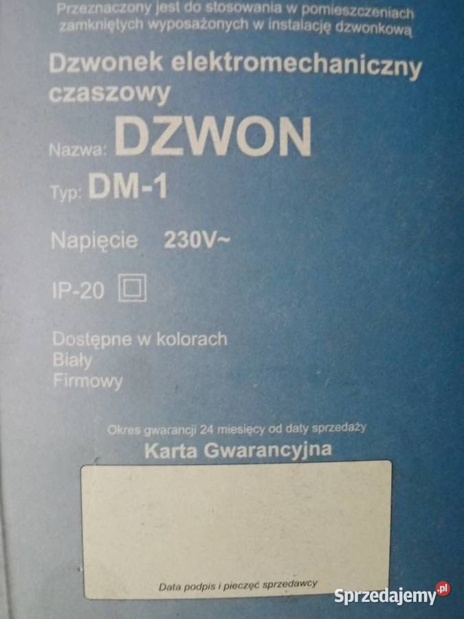 Dzwonek czaszowy DM1 Elektryka i akcesoria