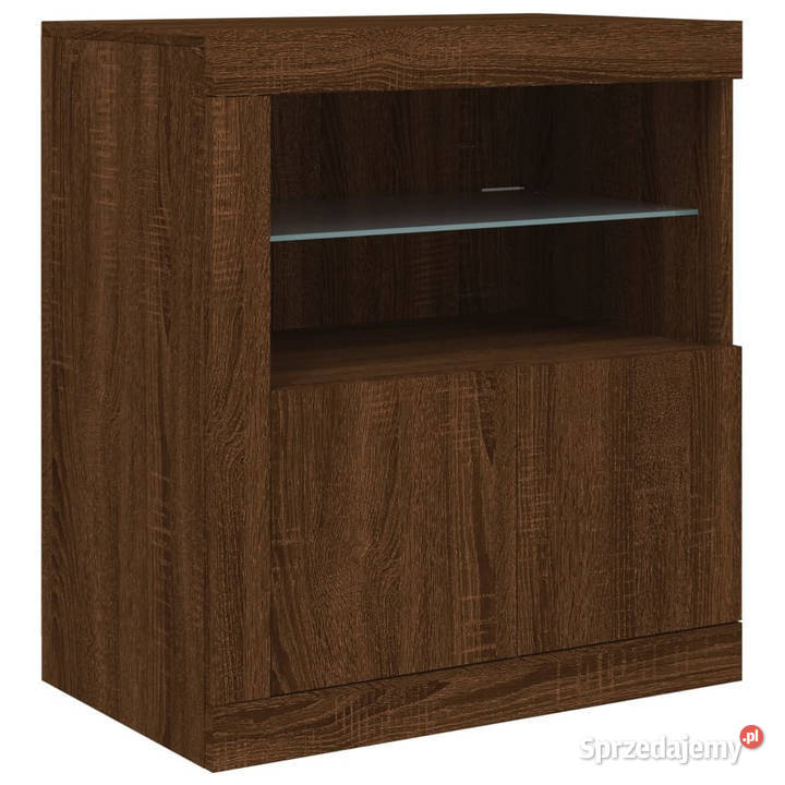 Szafka z oświetleniem LED brązowy dąb 605x37x67 Warszawa sprzedam