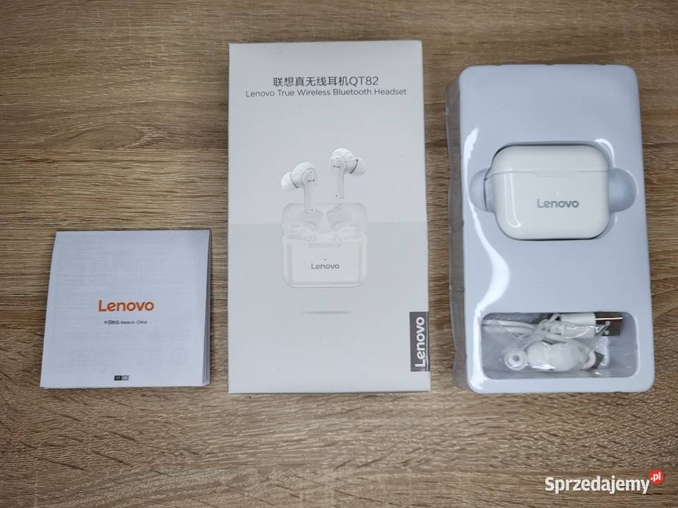 Słuchawki Bezprzewodowe Lenovo QT82 Białe Szczecinek