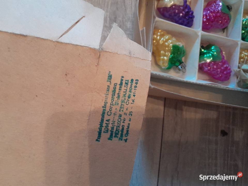 Ozdoby choinkowe bąbki oświetlenie lampki z prl Konstantki