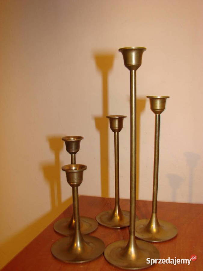 mosiężny świecznik 5 Pruszcz Gdański