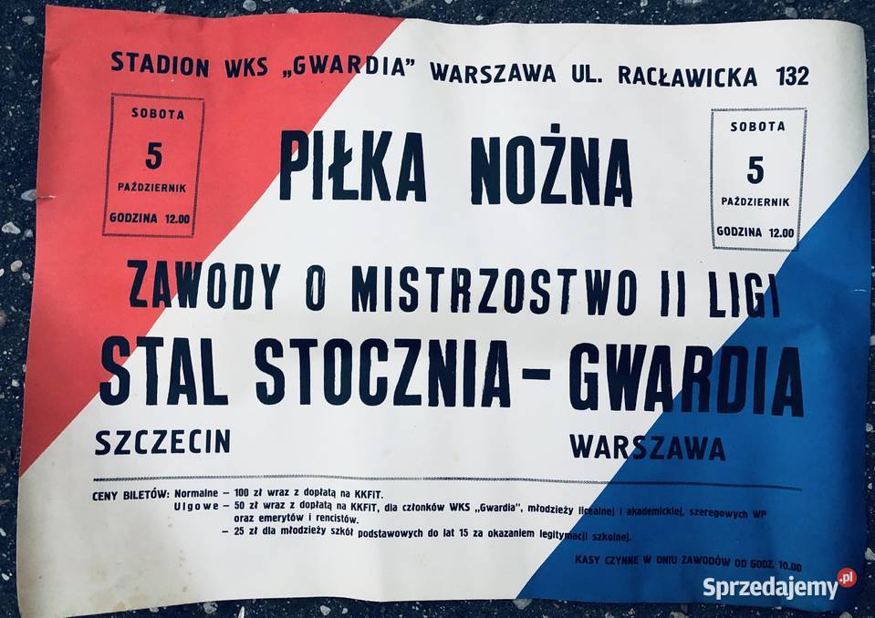 Stał Stocznia Szczecin Gwardia Warszawa Plakat