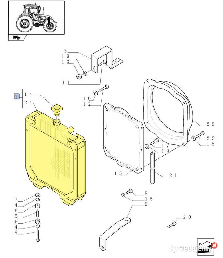 Chłodnica wody Case Holland 84175586 ORYGINAŁ Białystok