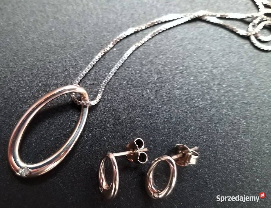 Hot Diamonds Trio Oval Wisiorek 2 kolczyki z Warszawa sprzedam