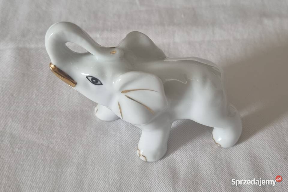 Słońsłonik porcelanowa figurka biały Warszawa