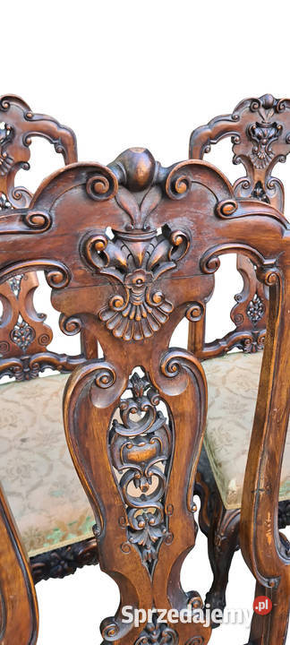 KOMPLET unikatowych krzeseł LUDWIK XV Szczecin