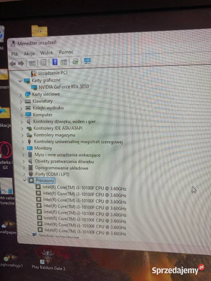 Komputer Gamingowy I3 10100F RTX 3050 8gb vram Pilzno