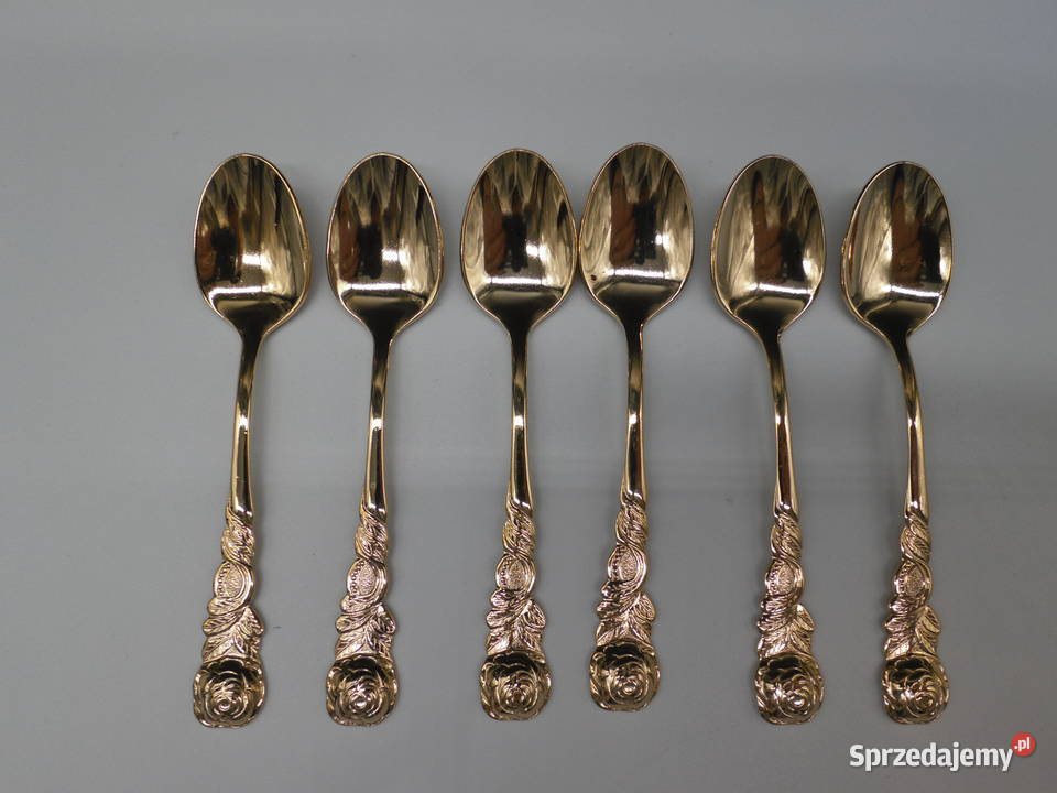 Komplet Łyżeczek do Mokki z Różyczką 6 w kolorze Raszków